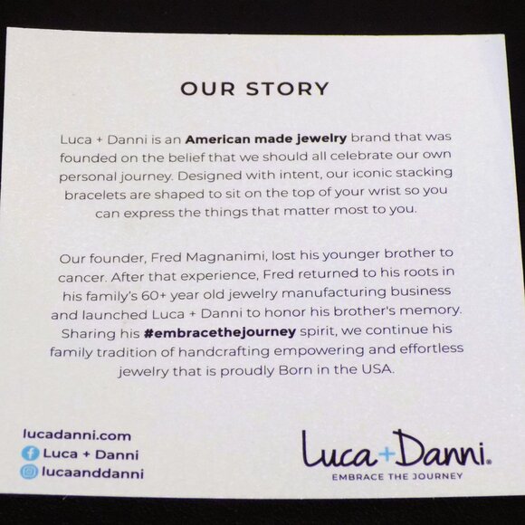 New Luca & Danni Footprints In the Sand Hidden Message Heart Bracelet. - Picture 5 of 6